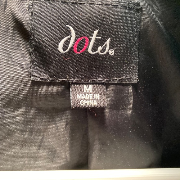 DOTS Plaid Pea Coat Jacket sz M - Picture 9 of 12